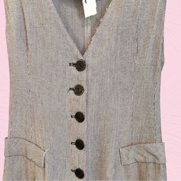 90s vintage houndstooth romper - Picture 2 of 10
